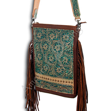 American Darling Large Cross Body Hand Tooled Genuine Leather Western Women Bag Handbag Purse | Crossbody for Cute